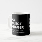 Lustiger Chef sagt Projektmanager Kaffeetasse (Vorderseite Links)