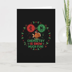 Lustiger Chemie-Weihnachtsputer Wissenschafts-Pun  Karte
