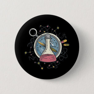 Lustiger Chemie-Wissenschafts-Witz Button