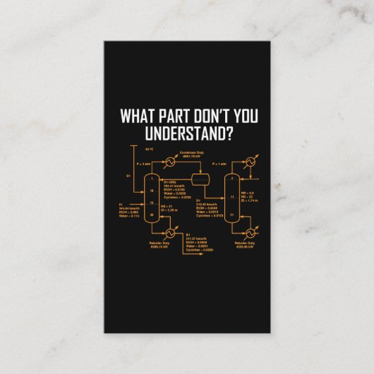 Lustiger Chemieingenieur - Industriechemie Visitenkarte (Vorderseite)