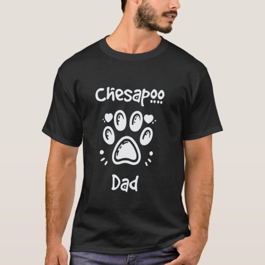 Lustiger Chesapoo-Vater Chesapeake Bay Retriever P T-Shirt (Vorderseite)