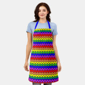 Lustiger Chevron Regenbogen Bunt Schürze (Getragen)
