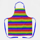 Lustiger Chevron Regenbogen Bunt Schürze (Vorderseite)