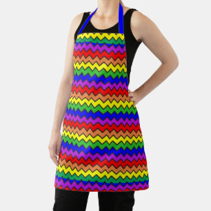 Lustiger Chevron Regenbogen Bunt Schürze