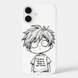 Lustiger Chibi-Anime-Junge iPhone / iPad-Hülle 16 Hülle