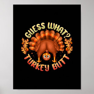 Lustiger Chicken Truthahn Erntedankfest Errate Was Poster