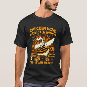 Lustiger Chicken Wing Chicken Wing Halloween Ernte T-Shirt