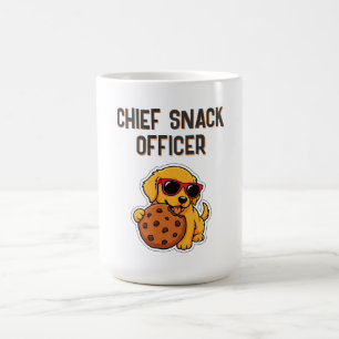 Lustiger Chief Snack Officer Golden Retriever Welp Kaffeetasse
