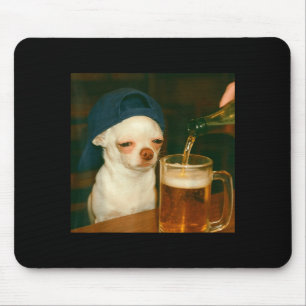Lustiger Chihuahua-Bier-Meme-Hund-Reaktionshumor L Mousepad