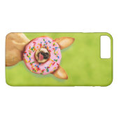 Lustiger Chihuahua-Hund mit besprühen Krapfen auf Case-Mate iPhone Hülle (Rückseite (Horizontal))