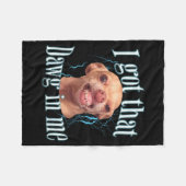 Lustiger Chihuahua-Meme Fleecedecke (Vorderseite (Horizontal))