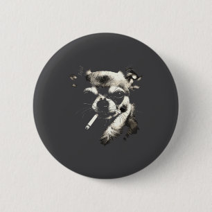 Lustiger Chihuahua-Meme Hund raucht Zigarette Button