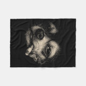 Lustiger Chihuahua-Meme Hund raucht Zigarette Fleecedecke (Vorderseite (Horizontal))