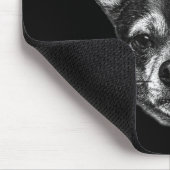 Lustiger Chihuahua-Meme-Hund raucht Zigarette vint Mousepad (Ecke)