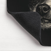 Lustiger Chihuahua-Meme mit Hund, der Zigarette ra Mousepad (Ecke)