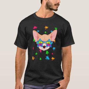 Lustiger Chihuahua Puzzle Autismus-Bewusstsein Hun T-Shirt