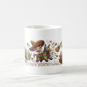Lustiger Chihuahua Reitet Piñata Fiesta Geburtstag Kaffeetasse