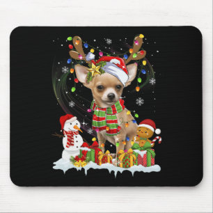 Lustiger Chihuahua Weihnachten hässlicher Hund San Mousepad