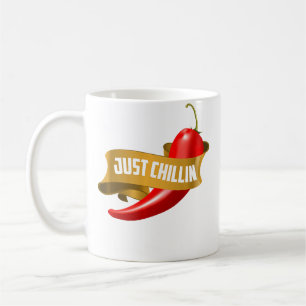 Lustiger Chillender Chili-Pfeffer Für Liebhaber Vo Kaffeetasse