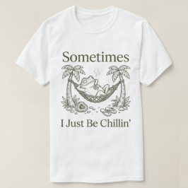 Lustiger Chillin-Frosch Hängematte Strand Tropisch T-Shirt