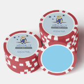 Lustiger Chimy mental im Flugzeugmodus Poker Chip (Stapel)