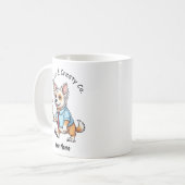 Lustiger Chinesischer Crested Hund Geschäftsanzug Kaffeetasse (Vorderseite Links)