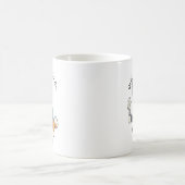Lustiger Chinesischer Crested Hund Geschäftsanzug Kaffeetasse (Mittel)