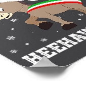 Lustiger Chingedy Ching Hee Haw Weihnachtsmann Fro Poster (Ecke)