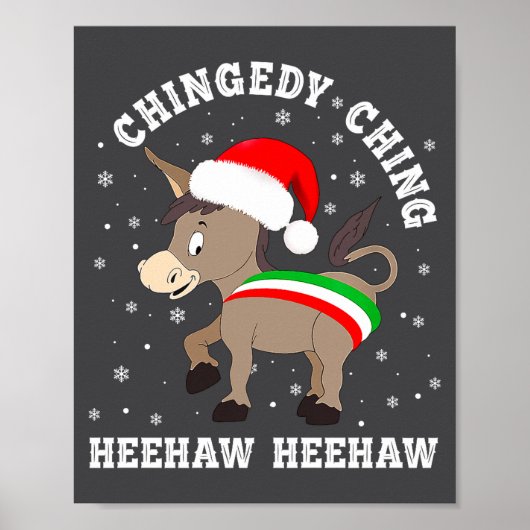 Lustiger Chingedy Ching Hee Haw Weihnachtsmann Fro Poster (Vorne)
