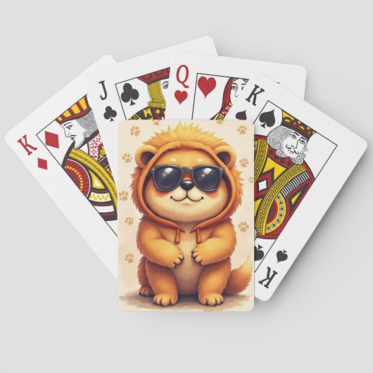 Lustiger Chow Chow Kawaii Hund Spielkarten (Rückseite)
