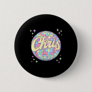 Lustiger Chris-Name, ich liebe Chris, 80er-90er gr Button