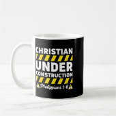 Lustiger Christ unter Konstruktion Philipper 1-6 S Kaffeetasse (Links)