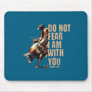 Lustiger christlicher Cowboy Bull Rider Western Mousepad