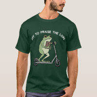 Lustiger christlicher Frosch, der den Herrn lobt,