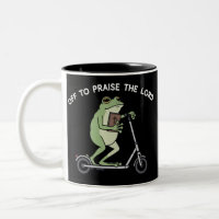 Lustiger christlicher Frosch, der den Herrn lobt,