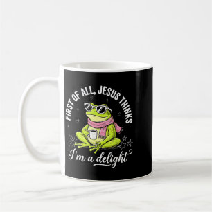 Lustiger christlicher Frosch, der Erste von Jesus Kaffeetasse