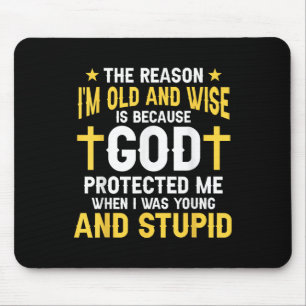 Lustiger Christlicher Gott Beschützte Mich, Als Ic Mousepad