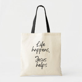 Lustiger christlicher Humor Handlettering Minimali Tragetasche