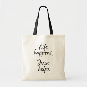 Lustiger christlicher Humor Handlettering Minimali Tragetasche