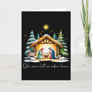 Lustiger christlicher Weihnachts-Jesus Oh kommt la Karte