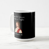 Lustiger christlicher Witz Kaffeetasse (Vorderseite Links)
