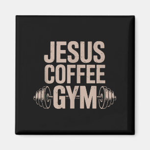 Lustiger christlicher Workout Jesus Kaffee Gym Han Magnet
