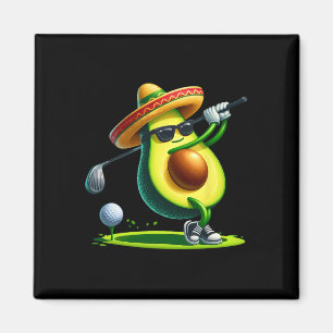Lustiger Cinco De Mayo Avocado zeigt Golf-Fähigkei Magnet