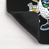 Lustiger Cinco De Mayo Golfball mit Sombrero Marga Mousepad (Ecke)