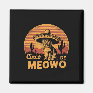 Lustiger Cinco De Mayo Katze Männer Frauen Cinco D Magnet