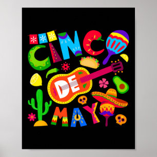 Lustiger Cinco De Mayo Mexikanischer 5 De Mayo Las Poster