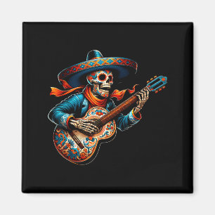 Lustiger Cinco de Mayo Skelett Schädel Fiesta Somb Magnet