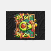 Lustiger Cinco de Mayo süßer Avocado Lehrer &Funn Fleecedecke (Vorderseite (Horizontal))