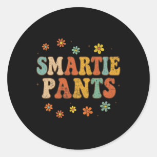 Lustiger Ck Zur Schule Smartie Pants _2 Runder Aufkleber