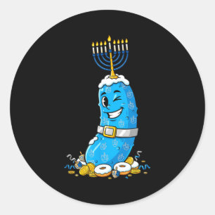 Lustiger Ckle Dreidel Menorah Chanukka Kinder Frau Runder Aufkleber